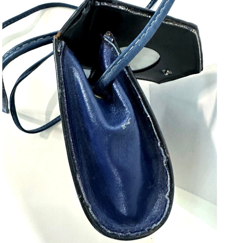 Handmade Vintage University Of Florida UF Leather Small Crossbody Navy Blue Bag - Picture 6 of 7